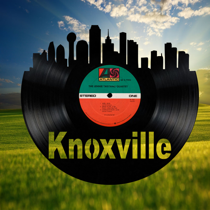 Knoxville Skyline Laser Cut Vinyl Record artist representation
