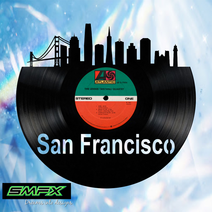 San Francisco Laser Cut Vinyl Record artist representation