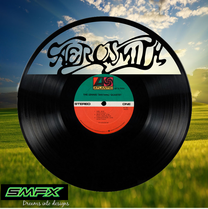 AEROSMITH Laser Cut Vinyl Record artist representation or vinyl clock