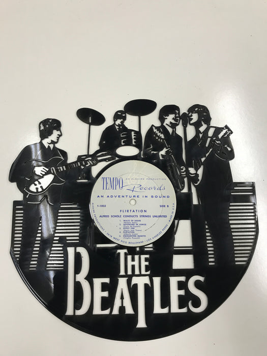Beatles Laser Cut Vinyl Record artist representation or vinyl clock