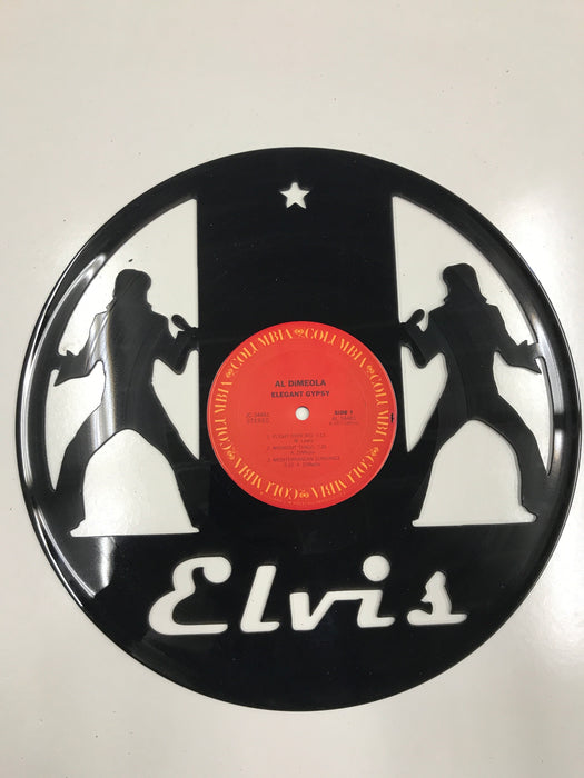 Elvis Laser Cut Vinyl Record artist representation or vinyl clock