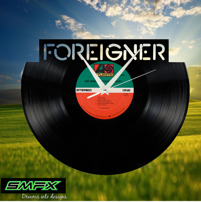 FOREIGNER band Laser Cut Vinyl Record artist representation