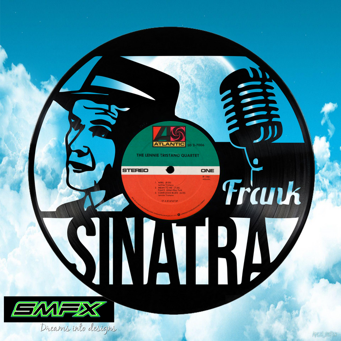 FRANK SINATRA Laser Cut Vinyl Record artist representation or vinyl clock