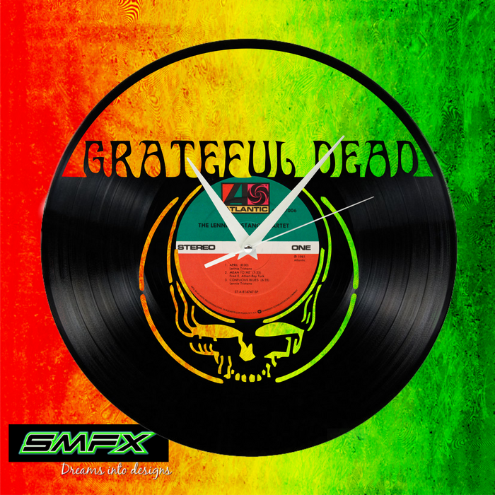 GRATEFUL DEAD Laser Cut Vinyl Record artist representation or vinyl clock