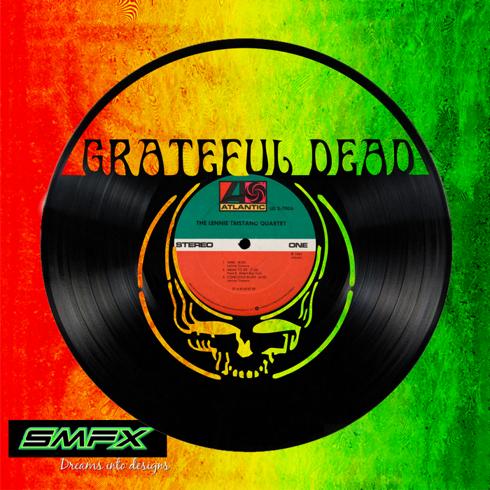GRATEFUL DEAD Laser Cut Vinyl Record artist representation or vinyl clock