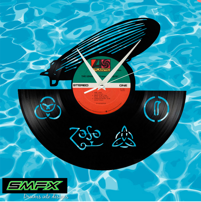 Led Zeppelin Laser Cut Vinyl Record artist representation or vinyl clock