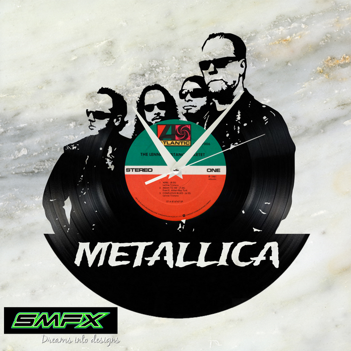 METALLICA Laser Cut Vinyl Record artist representation or vinyl clock