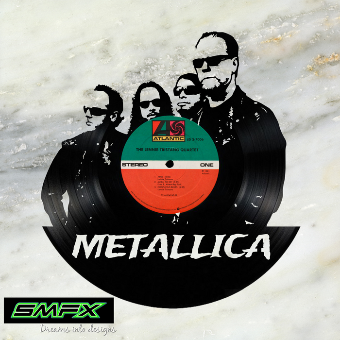 METALLICA Laser Cut Vinyl Record artist representation or vinyl clock