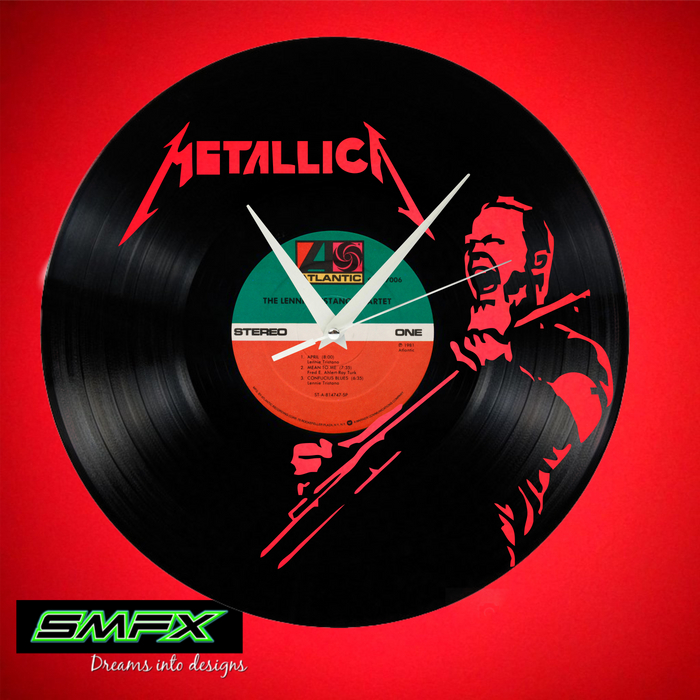 METALLICA Laser Cut Vinyl Record artist representation or vinyl clock