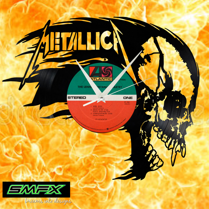 METALLICA Laser Cut Vinyl Record artist representation or vinyl clock