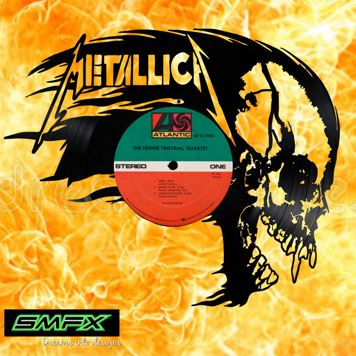 METALLICA Laser Cut Vinyl Record artist representation or vinyl clock