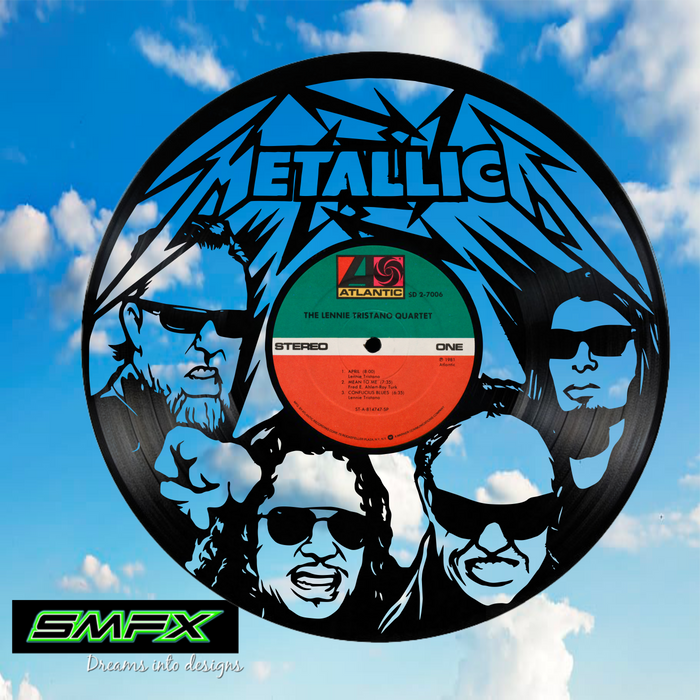 METALLICA Laser Cut Vinyl Record artist representation or vinyl clock