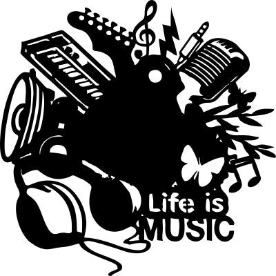 MUSIC Laser Cut Vinyl Record artist representation