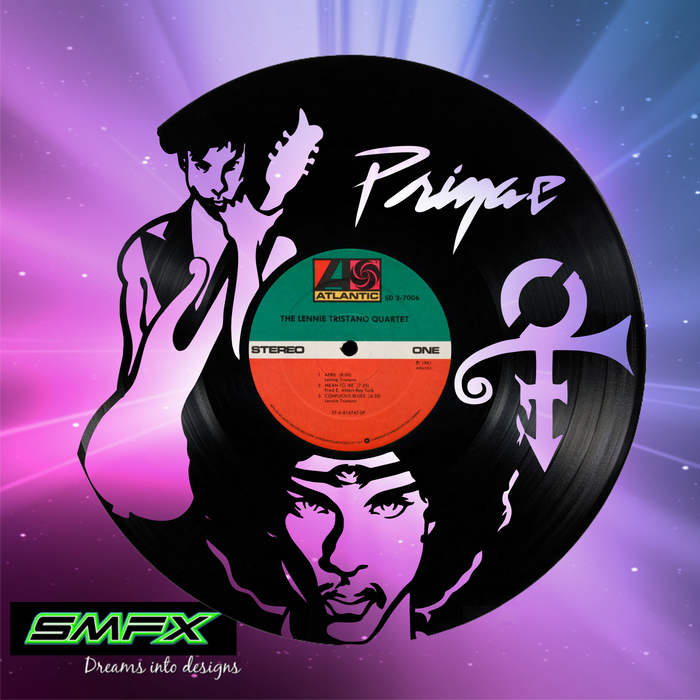 prince Laser Cut Vinyl Record artist representation or vinyl clock