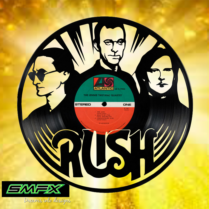 rush wagon Laser Cut Vinyl Record artist representation or vinyl clock