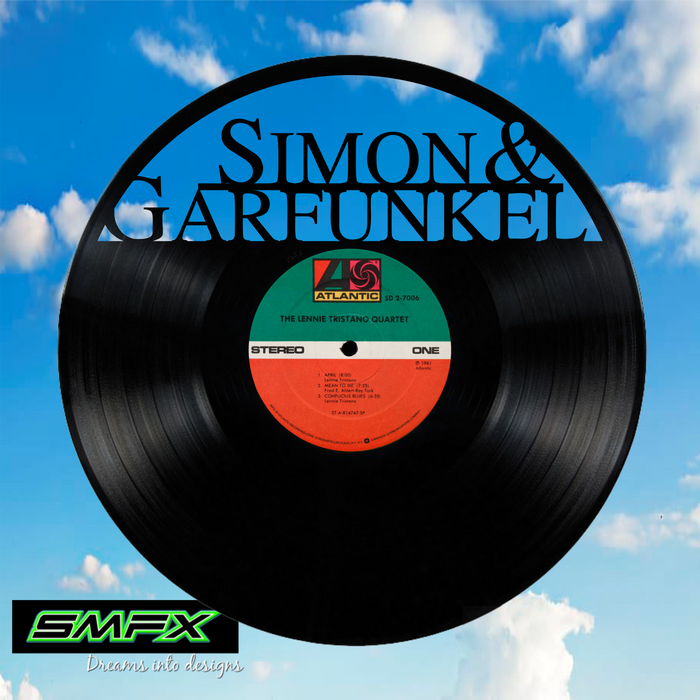 Simon and garfunkel Laser Cut Vinyl Record artist representation or vinyl clock