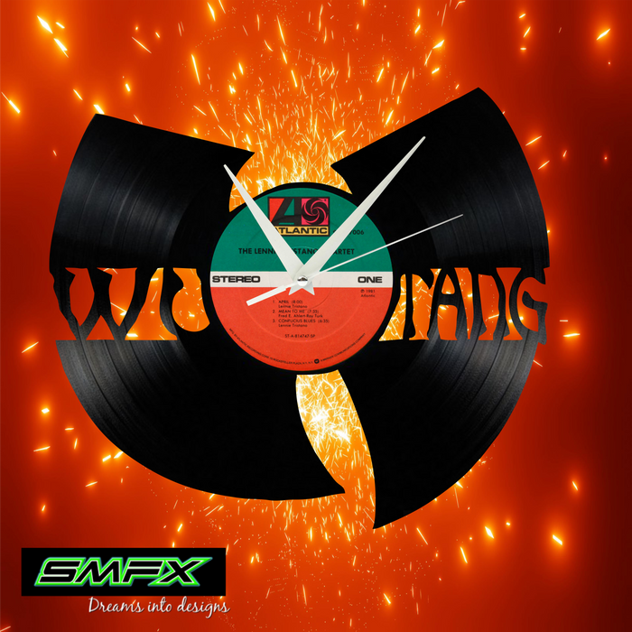 WU TANG Laser Cut Vinyl Record artist representation or vinyl clock