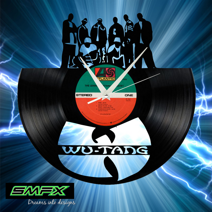 WU TANG Laser Cut Vinyl Record artist representation or vinyl clock