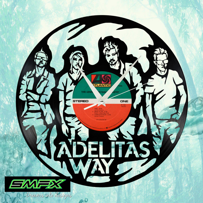 adelitas way Laser Cut Vinyl Record artist representation or vinyl clock