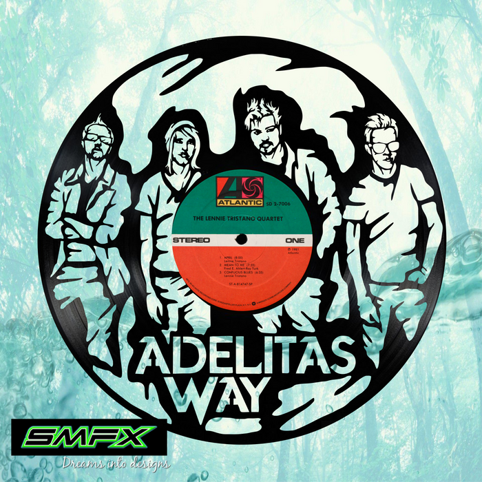 adelitas way Laser Cut Vinyl Record artist representation or vinyl clock