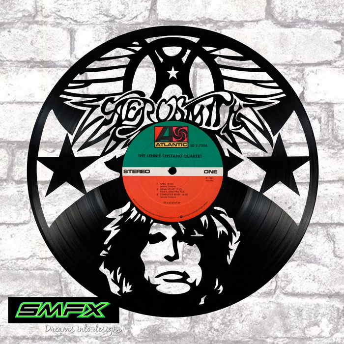 AEROSMITH Laser Cut Vinyl Record artist representation or vinyl clock