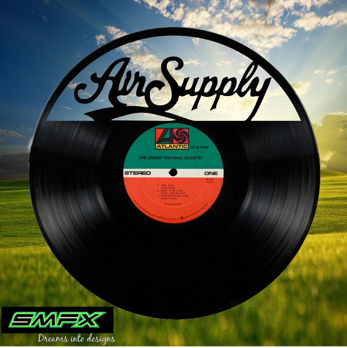 air supply Laser Cut Vinyl Record artist representation or vinyl clock