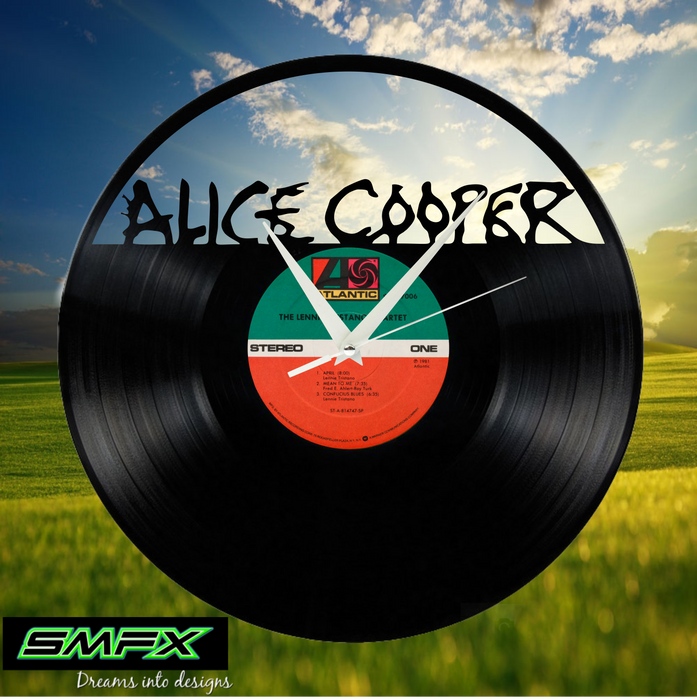 alice cooper Laser Cut Vinyl Record artist representation or vinyl clock