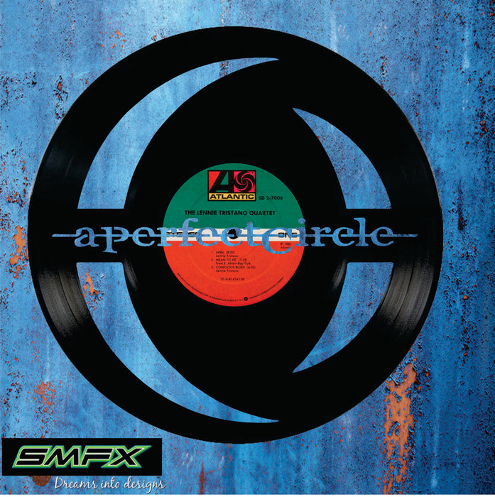 a perfect circle Laser Cut Vinyl Record artist representation or vinyl clock