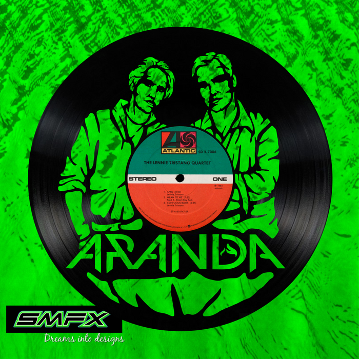aranda Laser Cut Vinyl Record artist representation or vinyl clock