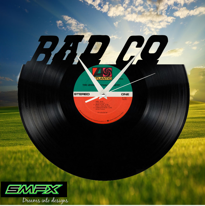 bad company Laser Cut Vinyl Record artist representation or vinyl clock