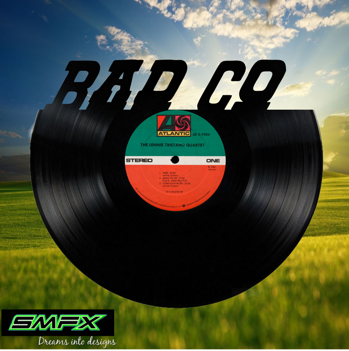 bad company Laser Cut Vinyl Record artist representation or vinyl clock
