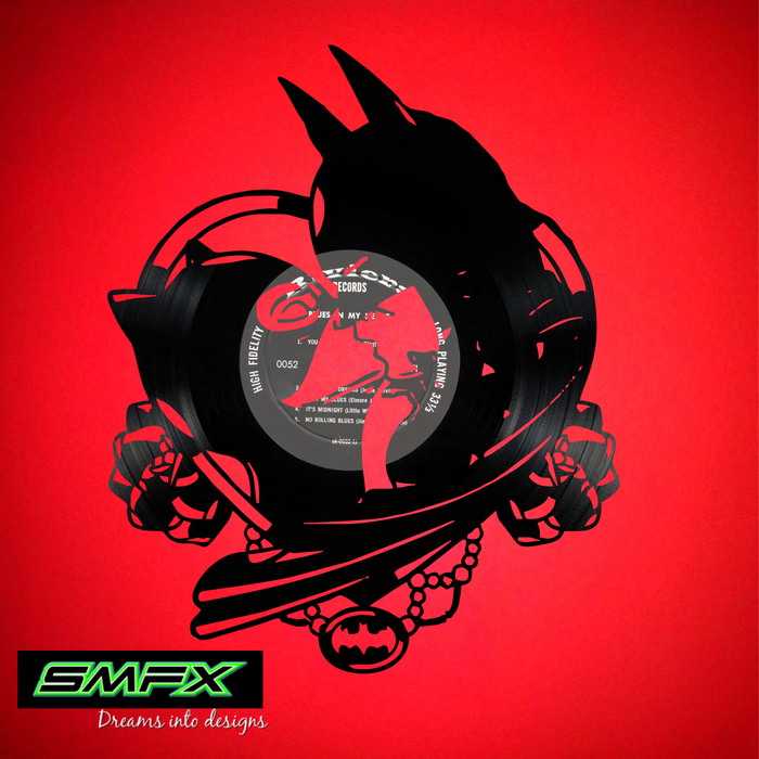 baman Laser Cut Vinyl Record artist representation or vinyl clock
