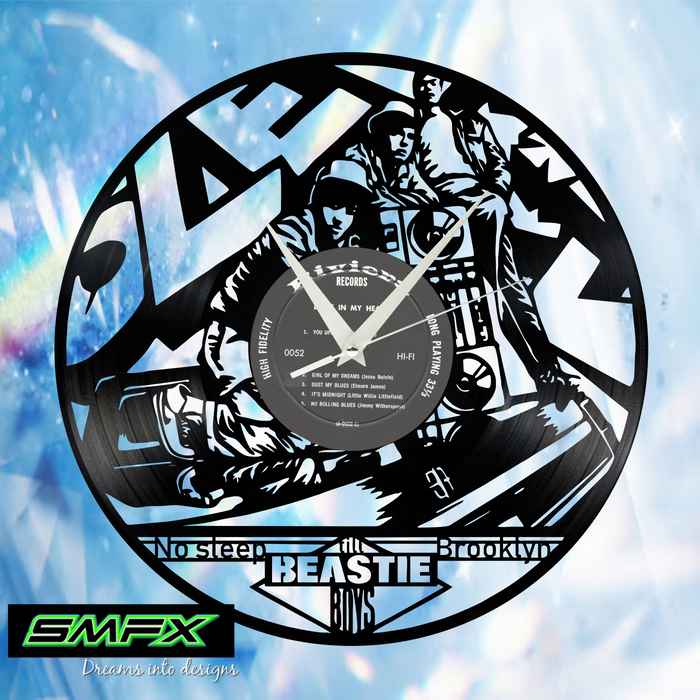 beastie boys Laser Cut Vinyl Record artist representation or vinyl clock