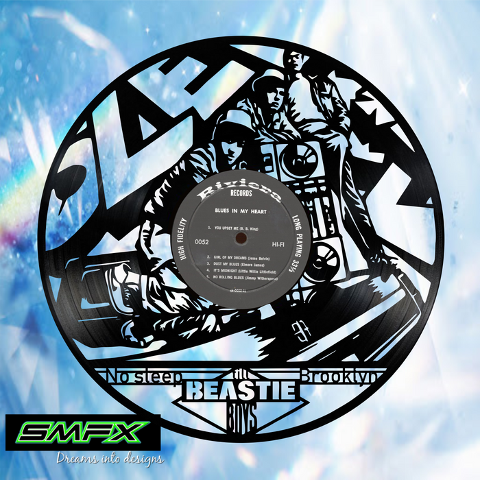 beastie boys Laser Cut Vinyl Record artist representation or vinyl clock