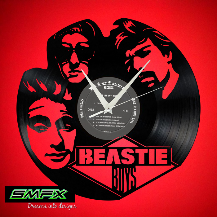 beastie boys Laser Cut Vinyl Record artist representation or vinyl clock