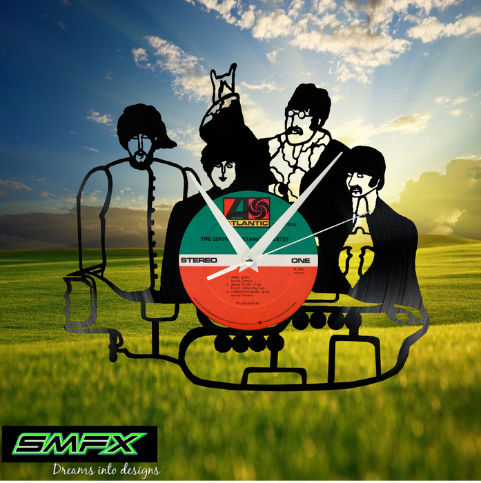 Beatles Laser Cut Vinyl Record artist representation or vinyl clock