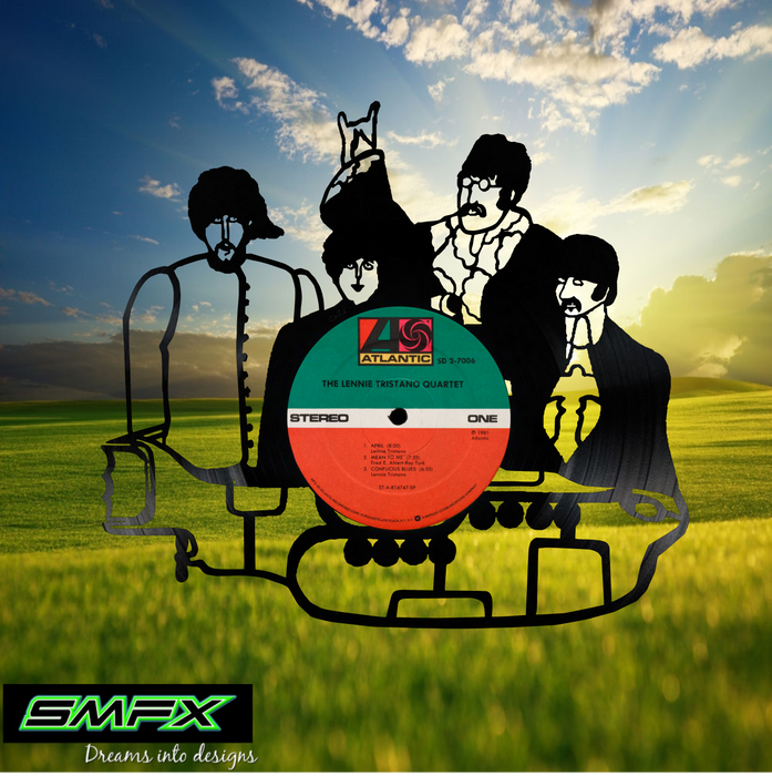Beatles Laser Cut Vinyl Record artist representation or vinyl clock