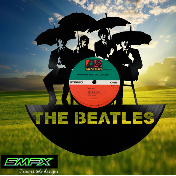 Beatles star Laser Cut Vinyl Record artist representation or vinyl clock