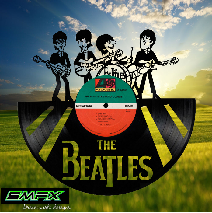 Beatles star Laser Cut Vinyl Record artist representation or vinyl clock