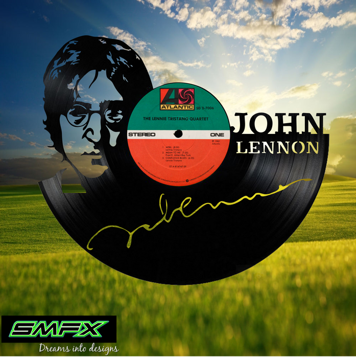 Beatles beatles john lennon Laser Cut Vinyl Record artist representation or vinyl clock