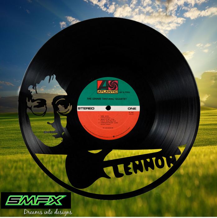 Beatles john lenon Laser Cut Vinyl Record artist representation or vinyl clock
