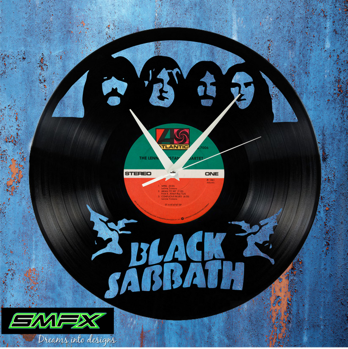 black sabbath Laser Cut Vinyl Record artist representation or vinyl clock