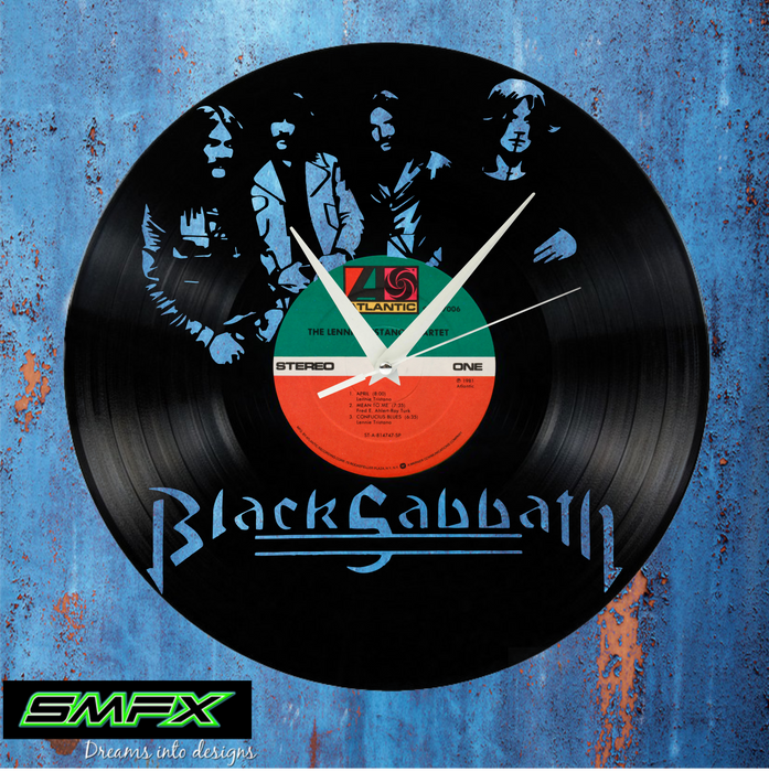 black sabbath Laser Cut Vinyl Record artist representation or vinyl clock