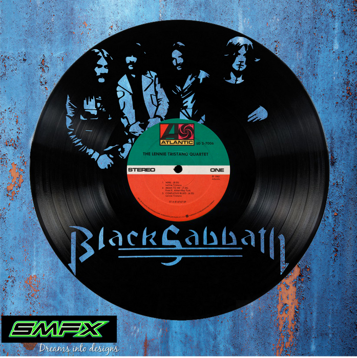 black sabbath Laser Cut Vinyl Record artist representation or vinyl clock