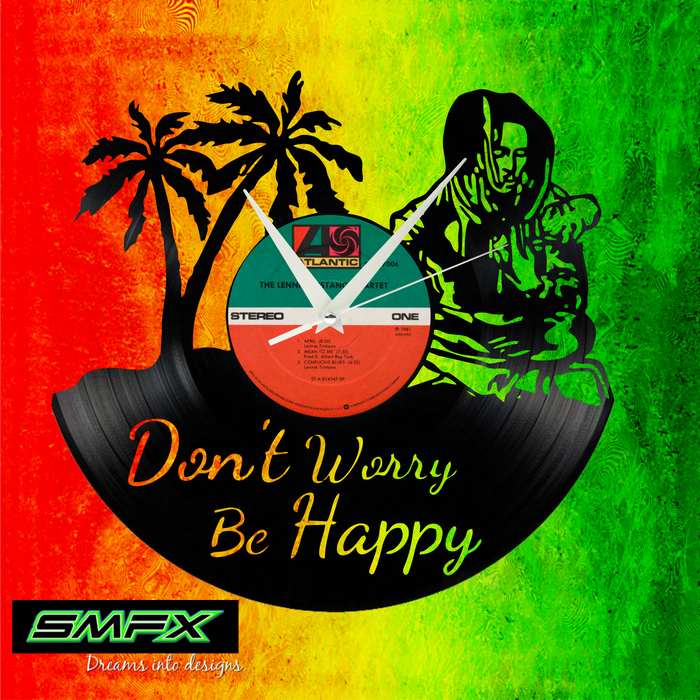 bob marley Laser Cut Vinyl Record artist representation or vinyl clock