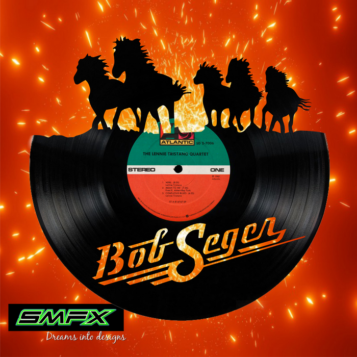 bob seager Laser Cut Vinyl Record artist representation or vinyl clock