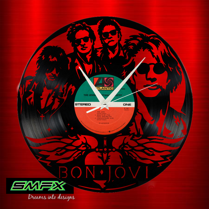 bon jovi Laser Cut Vinyl Record artist representation or vinyl clock