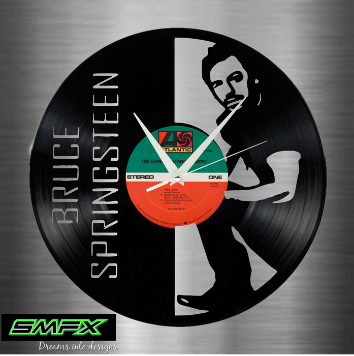 Bruce springsteen Laser Cut Vinyl Record artist representation or vinyl clock