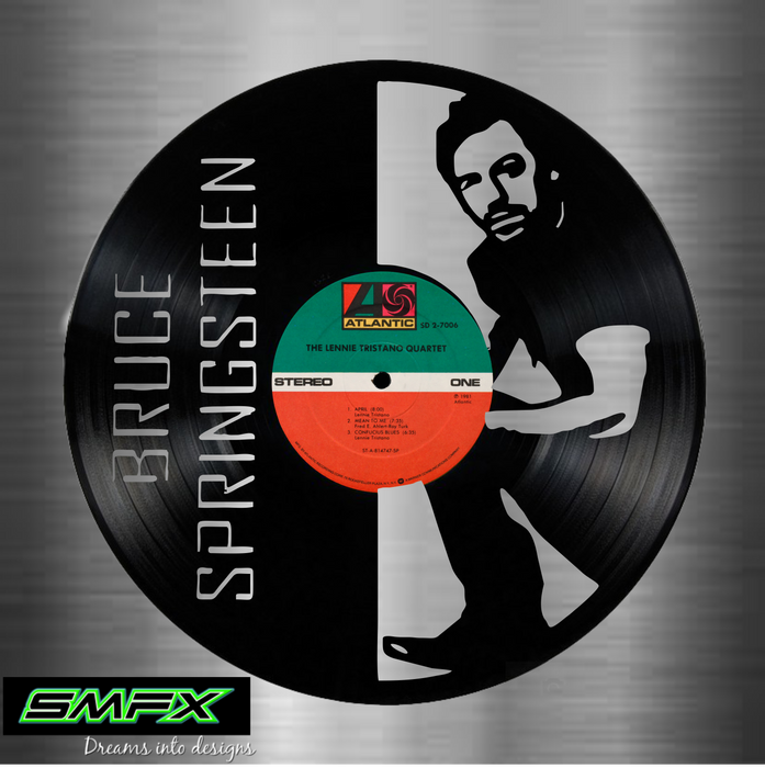 Bruce springsteen Laser Cut Vinyl Record artist representation or vinyl clock