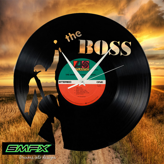 Bruce springsteen Laser Cut Vinyl Record artist representation or vinyl clock